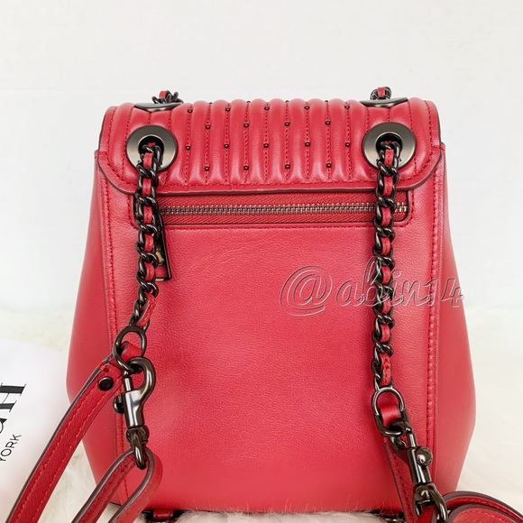 NWT Coach Parker 16 Backpack with Quilting Rivets - Picture 8 of 10